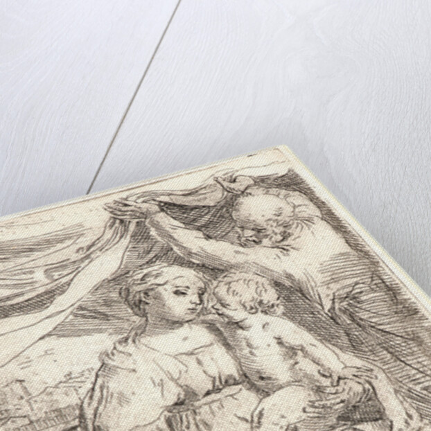 The Holy Family, 17th century by Simone Cantarini