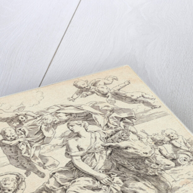 Rape of Europa, 17th century (printed later) by Simone Cantarini