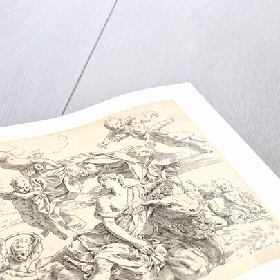 Rape of Europa, 17th century (printed later) by Simone Cantarini