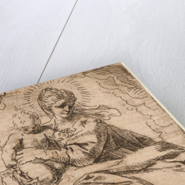 The Virgin and Child on a Cloud, 17th century by Simone Cantarini