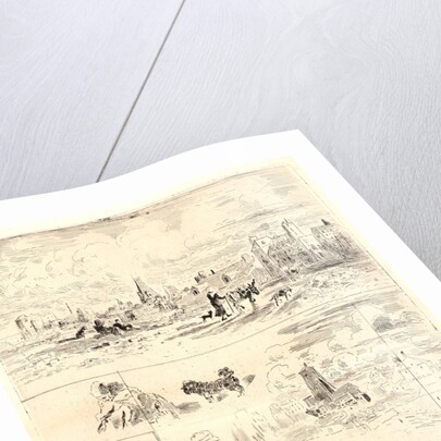Environs de l'ancien Collège Rollin, 19th century by Félix Hilaire Buhot