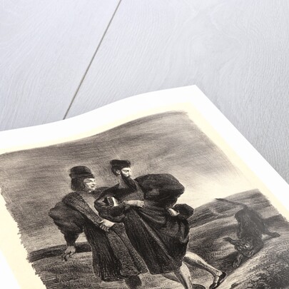 Faust, Mephistopheles, and the Water Dog (Faust, Méphistophélès et le barbet), 1828 by Eugène Delacroix