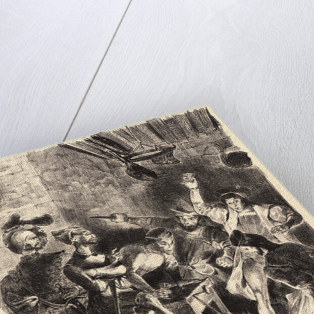 Mephistopheles in the Students’ Tavern (Méphistophélès dans la taverne des étudiants), 1828 by Eugène Delacroix