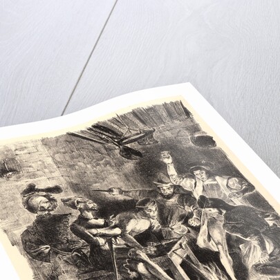 Mephistopheles in the Students’ Tavern (Méphistophélès dans la taverne des étudiants), 1828 by Eugène Delacroix