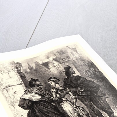 Faust Trying to Seduce Marguerite (Faust cherchant à séduire Marguerite), 1828 by Eugène Delacroix