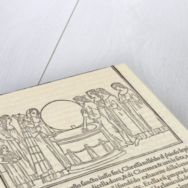 The Torch of Polia Extinguished in the Altar (leaf from Hypnerotomachia Poliphili), 1499 by Anonymous