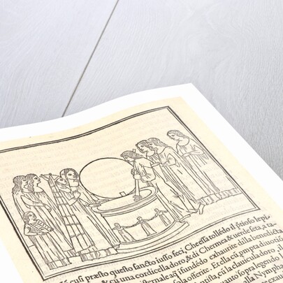 The Torch of Polia Extinguished in the Altar (leaf from Hypnerotomachia Poliphili), 1499 by Anonymous