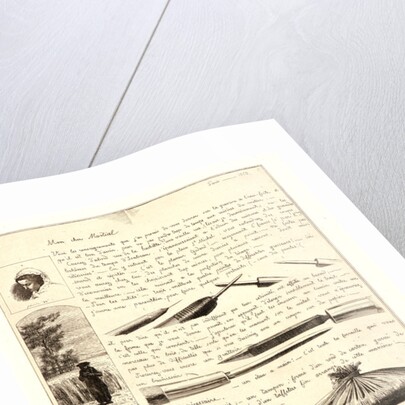 Letter on the Elements of Etching (Lettre sur les éléments de la gravure à l'eau-forte), first sheet, 1864 by Adolphe Martial Potémont