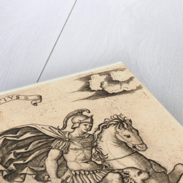 Marcus Curtius, 16th century by Marcantonio Raimondi