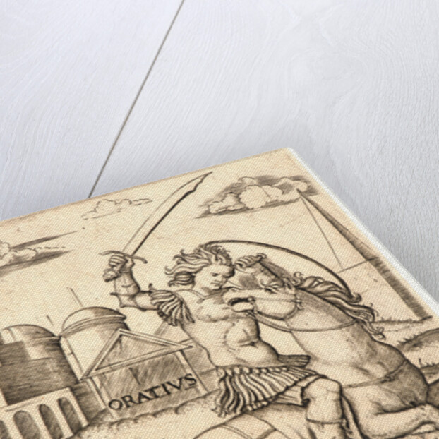 Horatius Cocles, 16th century by Marcantonio Raimondi