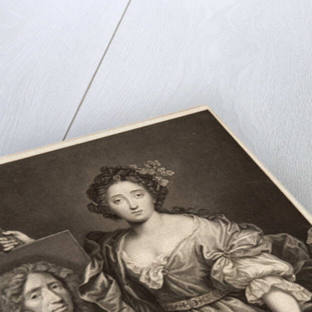 Portrait of Catherine Marguerite Mignard, Comtesse de Fouquière, Daughter of the Painter Pierre Mignard, 1735 by Jean Daullé