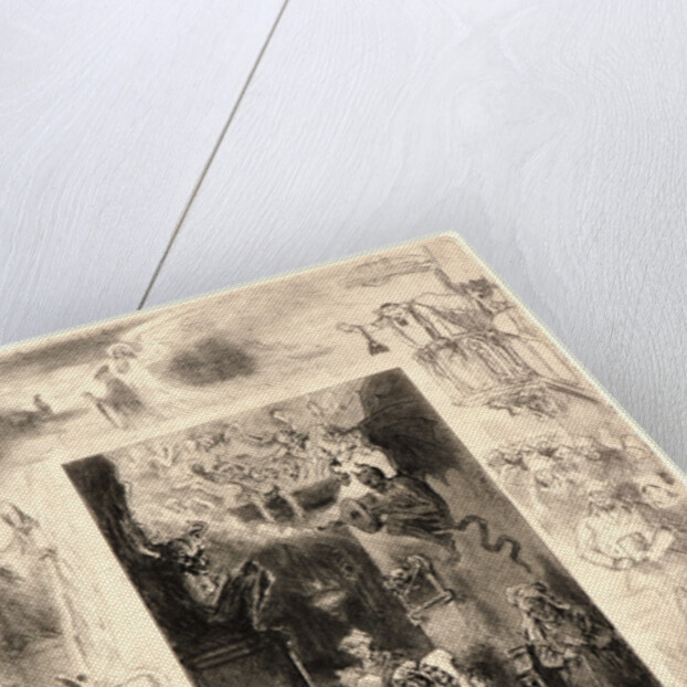 Illustrations for Daudet's Lettres de Mon Moulin, Plate 4, 19th century by Félix Hilaire Buhot