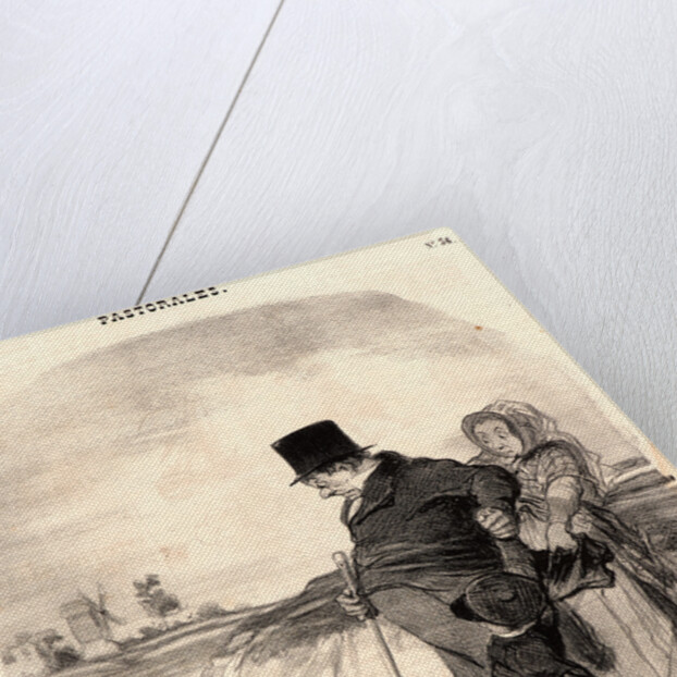 Une terrible rencontre, 1845 by Honoré Daumier