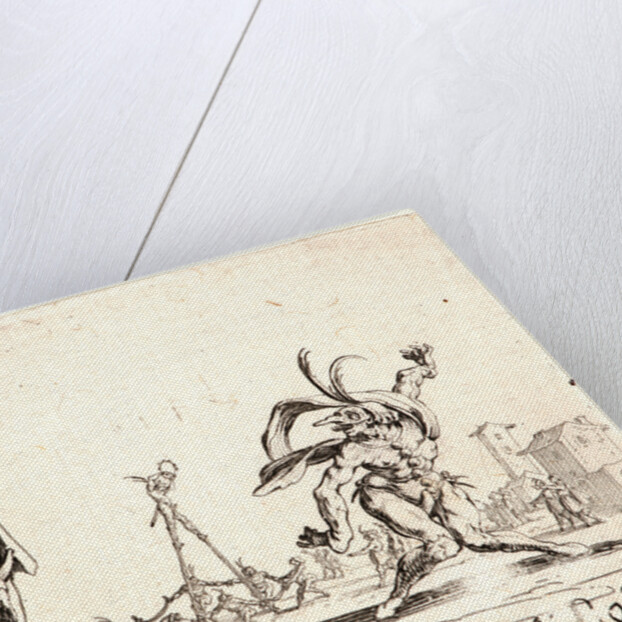 Smaraolo Cornuto and Ratsa di Boio, 1622 and later by Jacques Callot