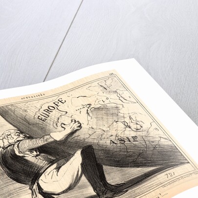 Bigre! ... j'ai eu tort de me mettre toute l'Europe sur les bras! .., 1855 by Honoré Daumier