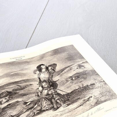 Young Clifford Finding the Body of His Father (La jeune Clifford trouvant le corps de son père sur le champ de bataille de Saint-Alban), 1834 by Eugène Delacroix