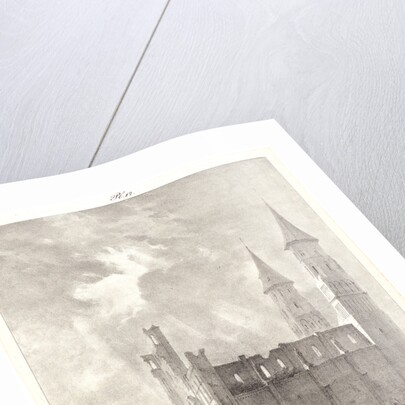 Ruines de l'Abbaye de Jumiège, 19th century by Louis Jacques Mandé Daguerre