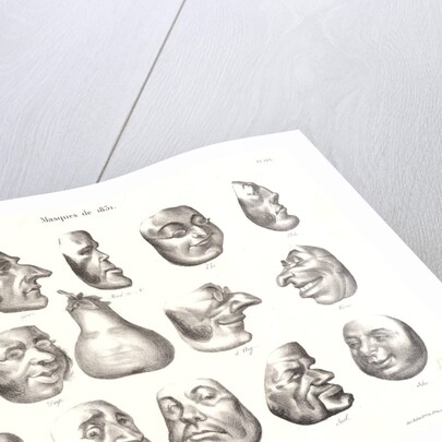 Masques de 1831, 1832 by Honoré Daumier