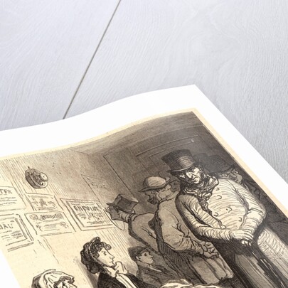Un bureau d'attente d'omnibus, 1862 by Honoré Daumier