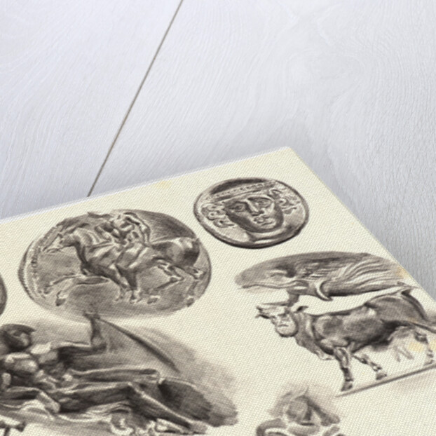 Nine Antique Medals (Neuf Médailles Antiques), 1825 by Eugène Delacroix