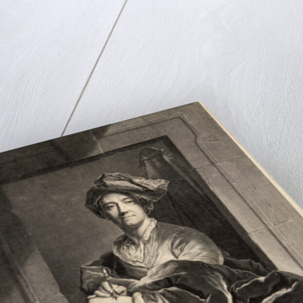 Portrait of the Painter, Hyacinthe Rigaud, 1714 by Pierre Drevet