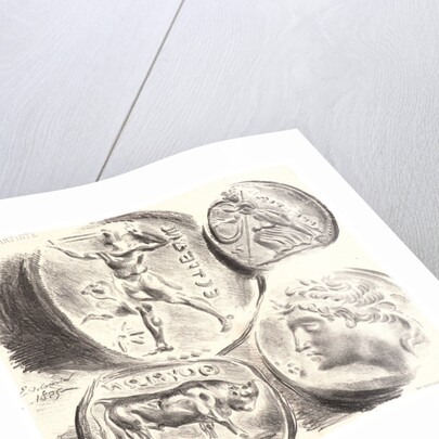 Four Antique Medals (Quatre Médailles Antiques), 1825 by Eugène Delacroix