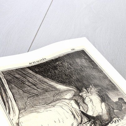 S'Assurent Qu'il n'y a pas de Fenians sous son Lit, 1866 by Honoré Daumier