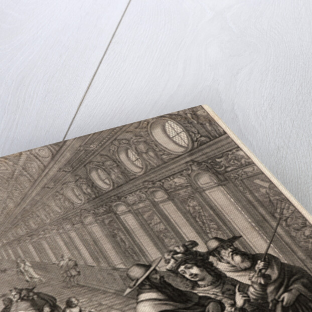 Roger, with Cardinals, in a Picture Gallery, ca. 1657 by Abraham Bosse