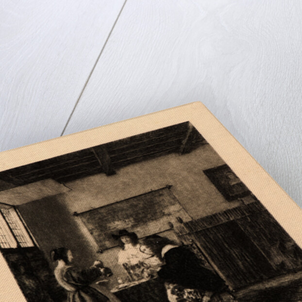 Two Ladies and Two Gentlemen in an Interior by Daniel Charles Marie Mordant