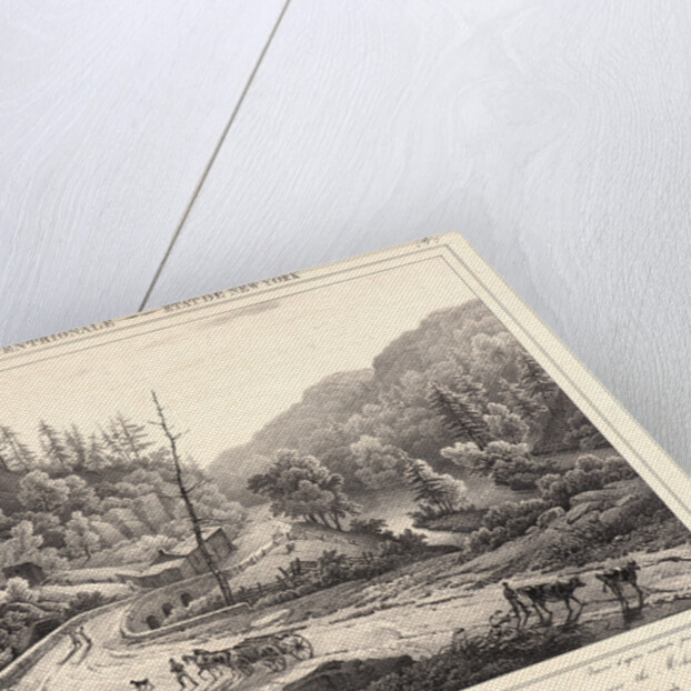 Road and Bridge over the Mohawk River, ca. 1830-1840 by F. Jacques Milbert