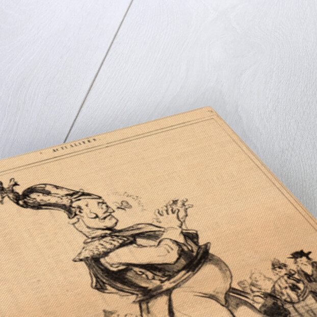 Un homme poursuivi...par la même mouche.., 1854 by Honoré Daumier