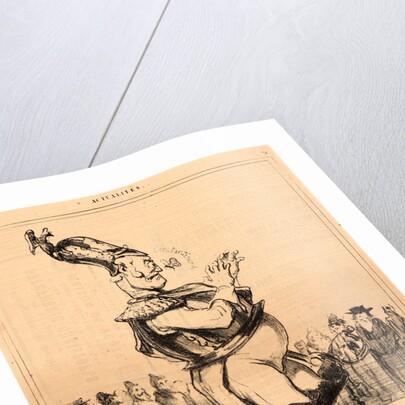 Un homme poursuivi...par la même mouche.., 1854 by Honoré Daumier