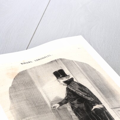 Heavens! After three months of absence, I find that my wife has moved out by Honoré Daumier