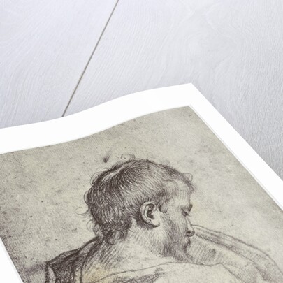 A Mourning Head by Michelangelo