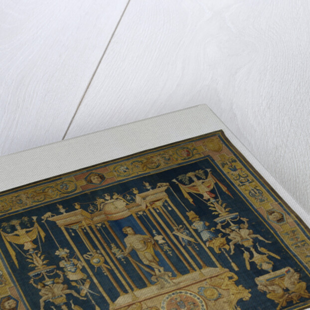 Grotesk Carpet with Hercules, Master of Geometric mark by Perino del Vaga