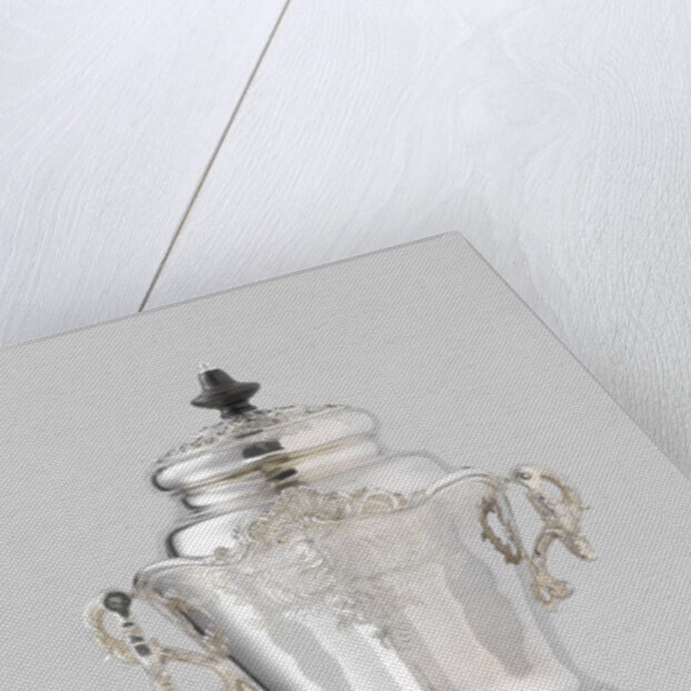 Pitcher, spherical, conical upward ahead with scalloped edge, with hammered seed beads by With hammered seed beads