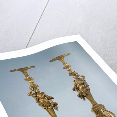 Two candle stands Torchères by Anonymous