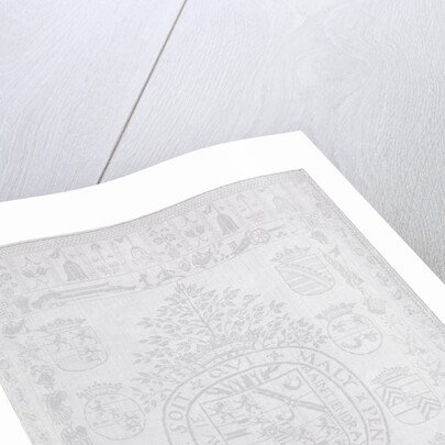 Napkin with the coat of arms of Count Maurice of Orange-Nassau by Paschier Lamertijn