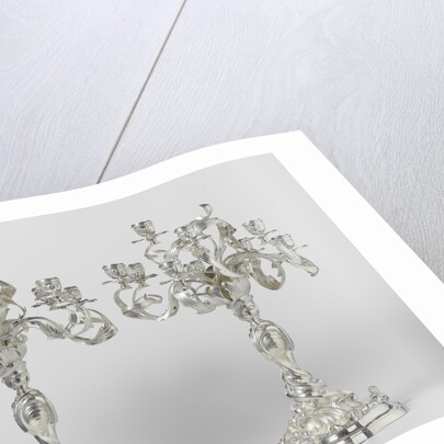 Two candelabra, Koninklijke Utrechtsche Fabriek van Zilverwerken van C.J. Begeer by M.J. Lens