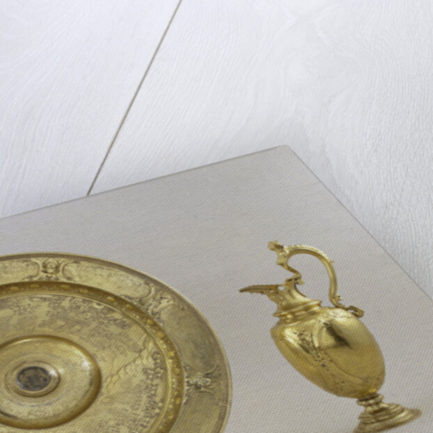 Ewer and basin with scenes of land and sea battles constantly the Eighty Years' War by Adam van Vianen I