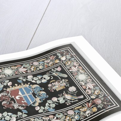 Table top with a coat of arms by Giovanni Leoni
