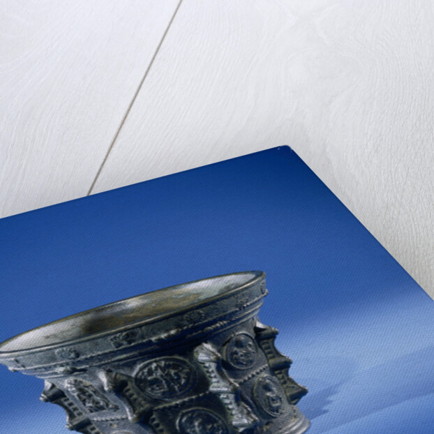 Mortar and Mary with Child and crowned angels by Anonymous