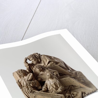 Mary, Joseph and three angels by Adriaen van Wesel