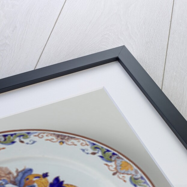 Plate, painted with the family crest Pride by Anonymous