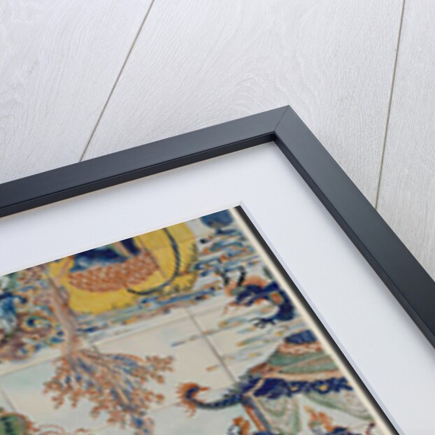 Tile panel with Chinese landscape by Anonymous