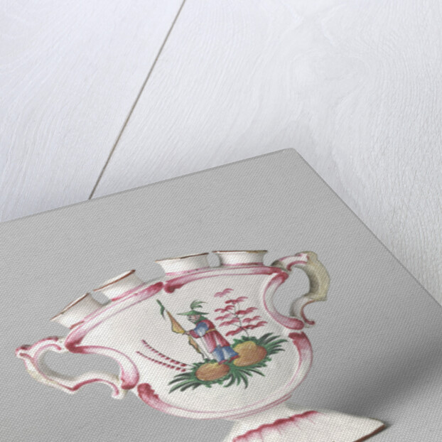 Flower Holder polychrome painted faience by Anonymous