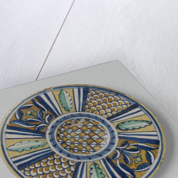 Plate with stylized motifs by Anonymous
