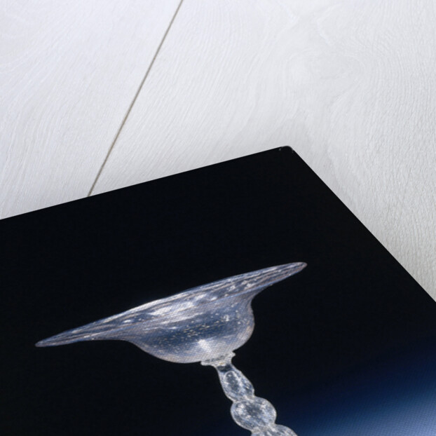 Chalice Glass with bell-shaped calyx with ribs by Anonymous