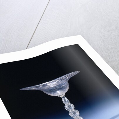 Chalice Glass with bell-shaped calyx with ribs by Anonymous