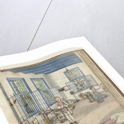 Living with son Jantje and spinning slave Flora by Jan Brandes